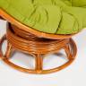 Кресло-качалка PAPASAN/ПАПАСАН w 23/01 B /с подушкой/ 115х78х104 см, Cognac (коньяк), флок Олива, 23 Cognac (коньяк)