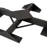 Зонт профессиональный двухкупольный 2.9х6 м Galaxia Dual V Carbon антрацит, слоновая кость 2900х6000 мм