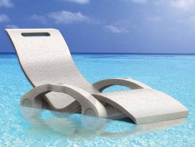 Шезлонг-лежак пластиковый плавающий Serendipity Chaise Floating S130 1800х600х1000 мм